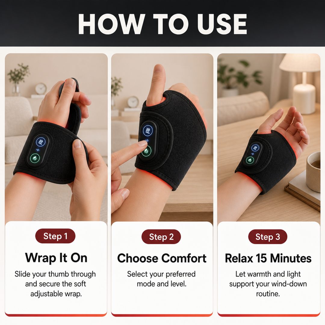 MendWrap heat and massage feature overview